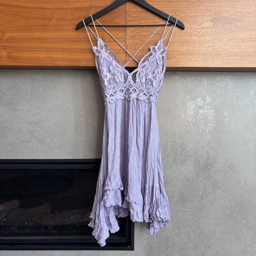 Free People Adella Slip Dress Cloudy Lavender, Size S/P - Picture 5 of 13